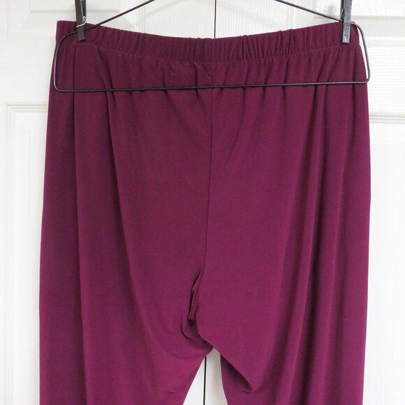 Nina Leonard JoggerSize 1X Plum Solid - Picture 4 of 8